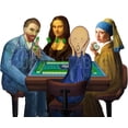 thumbnail image 3 of USA MJ TABLE Durable Tile Games, Multi-color Wood, 9.75" x 3.75" x 9.75", 3 of 7