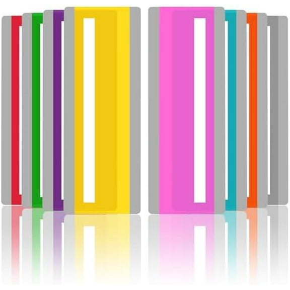16 Pieces Guided Reading Strips Colored Highlight Strips Overlays Reading Bookmark Reading Line Trackers for Kids Dyslexia Reading Strips Student Reading Tools (Mixed Colors)
