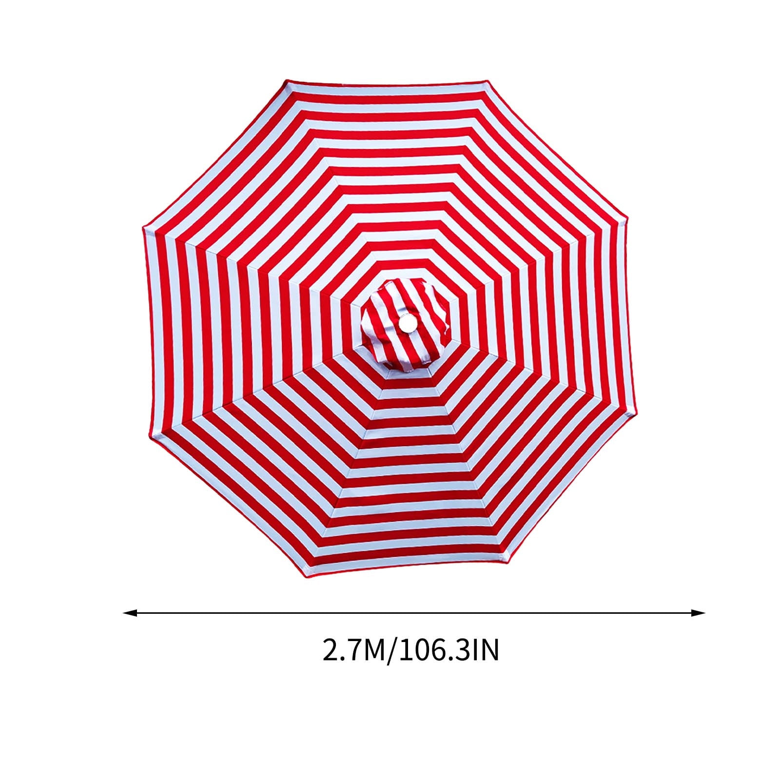 CSSAD 8.8FT Large Outdoor Umbrella, Outdoor Balcony Umbrella - Flat Porch Pool Patio Umbrella Rectangular Canopy Shade UPF50+ UV Protection, Outdoor Table Umbrella for Pool, Lawn, Garden, Deck