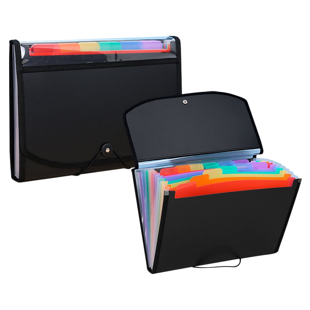 HOMEMAXS 2pcs File Folder File Storage Bag Accordion File Folder Accordion File Organizer Document Organizer