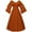 Orange, variant on QQAMB Dresses for Women Renaissance Fairy Dress V-Neck Drawstring Bell Sleeve Swing Long Dress with Pockets Beige M