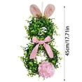 thumbnail image 3 of TIELUTT Easter with Adorable Rabbit Ears Festive Holiday for Windows & Courtyards outside Wreaths for Front Door Pumpkin Wreath Form Battery Operated Outdoor Wreath Double Door Initial Wreaths for Fr, 3 of 8