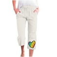 thumbnail image 2 of Casual Loose Capris Pant Straight Leg for Women Rainbow Printed Jogger Juniors Stretch Going Out Pockets Cropped Pants Trousers, 2 of 3