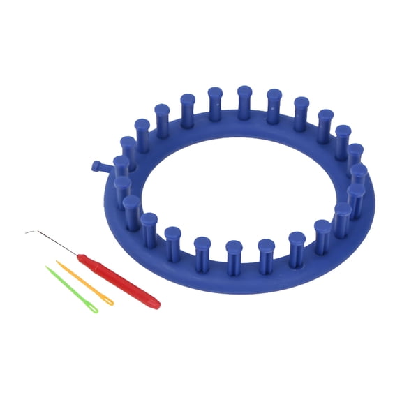 VANIDO Round Knitting Loom Set with Hanger And Pompom Maker-Diy Craft Tool for Beginners to Create Scarves,Hats,And Homemade Accessories