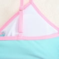 thumbnail image 5 of GYRATEDREAM 7-12Y Girls 3 Pieces Swimsuit Flower Print Soild Tie-dye Bikini Set w/Beach Skirt Bathing Suit, 5 of 7