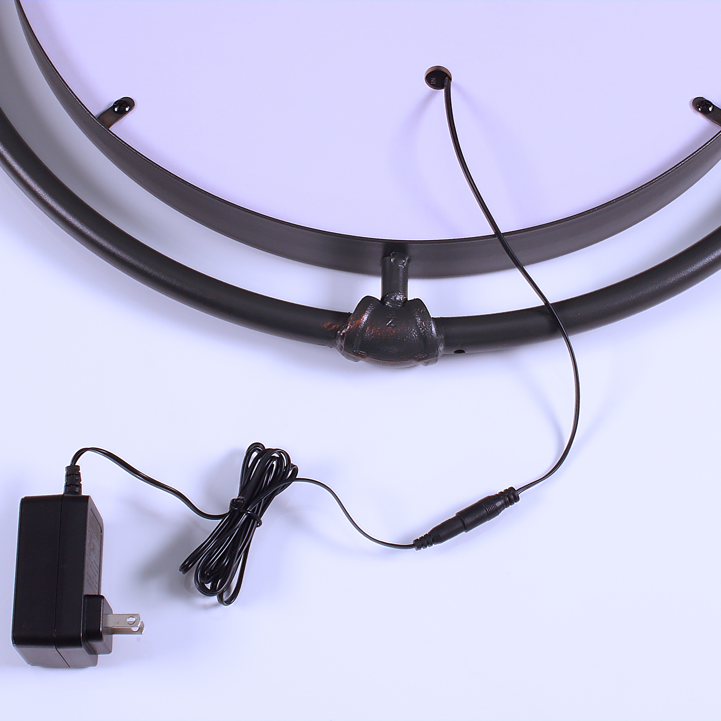 Furniture of America Delmarra LED Light Wall Mirror, Black and Copper