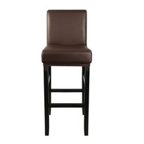 Unique Bargains Waterproof Bar Stool Covers for Short Back Chair Slipcovers Coffee Color 1 Pc