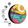 thumbnail image 5 of ZNDUO Abstract Beach Sunset Pattern Spare Tire Cover, Universal Spare Tire Wheel Covers 16 inch, 5 of 8