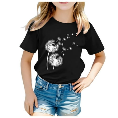 

Unisex Kids Print Tee Boy Girl Funny T Shirts Short Sleeve Round Neck Top Leisure Skin-Friendly T Shirt Baby Girl Clothes