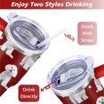 thumbnail image 5 of Stylish Dog Pattern Travel Mug - 40oz Leakproof Tumbler with Straw & Handle - Ideal Gift for Women Who Love Puppies, 5 of 7