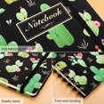 thumbnail image 3 of HTOOQ A5 Spiral Notebook College Ruled Notebook, 5.5" x8.3" 80 Sheets Lined Journal, Back Pocket Hardcover Cute Cactus Pattern for School Office Home - -, 3 of 7
