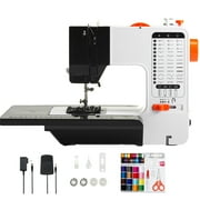 BCOOSSS Sewing Machine for Beginners, Electric Mini Portable, 28 Built-in Stitches with Reverse Sewing,Orange