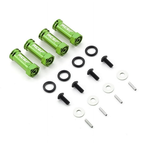 Adaptador de montaje hexagonal Bewildely RCGOFOLLOW 1/10 aleación de aluminio Verde
