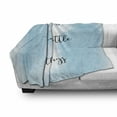 thumbnail image 3 of Enjoy the Little Things Soft Flannel Fleece Blanket, Inspirational Words on Blue Shade Watercolor Background Ombre, Cozy Plush for Indoor and Outdoor Use, 50" x 60", Pale Blue Black, by Ambesonne, 3 of 6