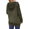 thumbnail image 4 of gakvov Long Sleeve Shirts For Women Plus Size Hoodie Splicing Pockets Hooded Sweatshirts Coat Tops Business Casual Loose Lace Blouse Shirts Fall Lace Pull Over Sweatershirt, 4 of 6