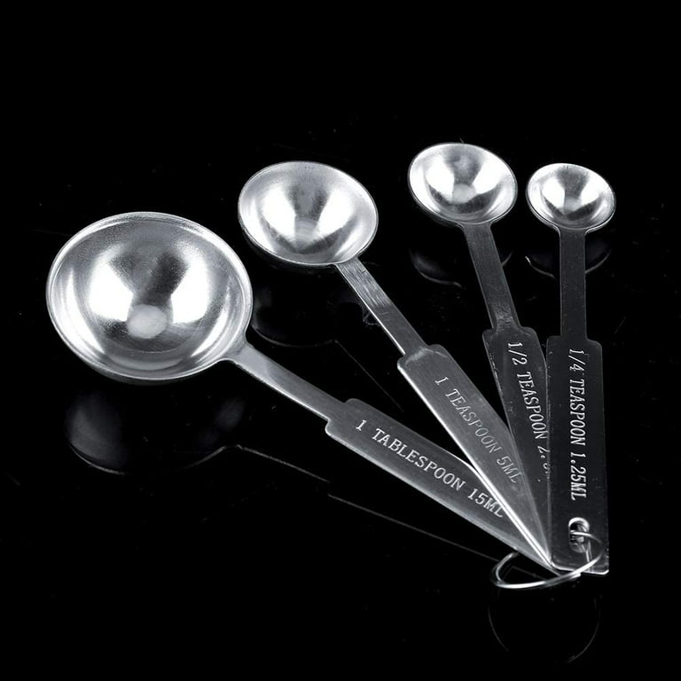 Measuring Spoons, 4-piece set includes: 1/4 teaspoon, 1/2