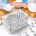 thumbnail image 4 of Piping Tips Storage Box with Fixed Pins - 42 Pegs Piping Tip Set Organizer Case Cake Decorating Kit Storage Organizer （Clear）, 4 of 6
