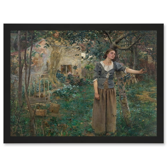 Jules Bastien-Lepage Joan Of Arc Painting Artwork Framed Wall Art Print A4