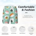 thumbnail image 5 of Balery Kawaii Sushi Mens Swim Trunks Swim Shorts for Men Quick Dry Inseam Beach Shorts with Compression Liner Pocket-Medium, 5 of 9