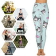 thumbnail image 4 of Kuromi And My Melody High Waisted Leggings for Women, Yoga Pants with Pockets, Soft Athletic Tummy Control Pants for Running Yoga Workout, 4 of 5