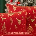 thumbnail image 2 of Softalker Christmas Pillow Covers, Velvet Decorative Throw Pillow Cover, Soft Stamping Pillow Cases Set of 2, 18x18 Inch for Home, Couch, Party Decor, Festival, Xmas (Red), 2 of 6