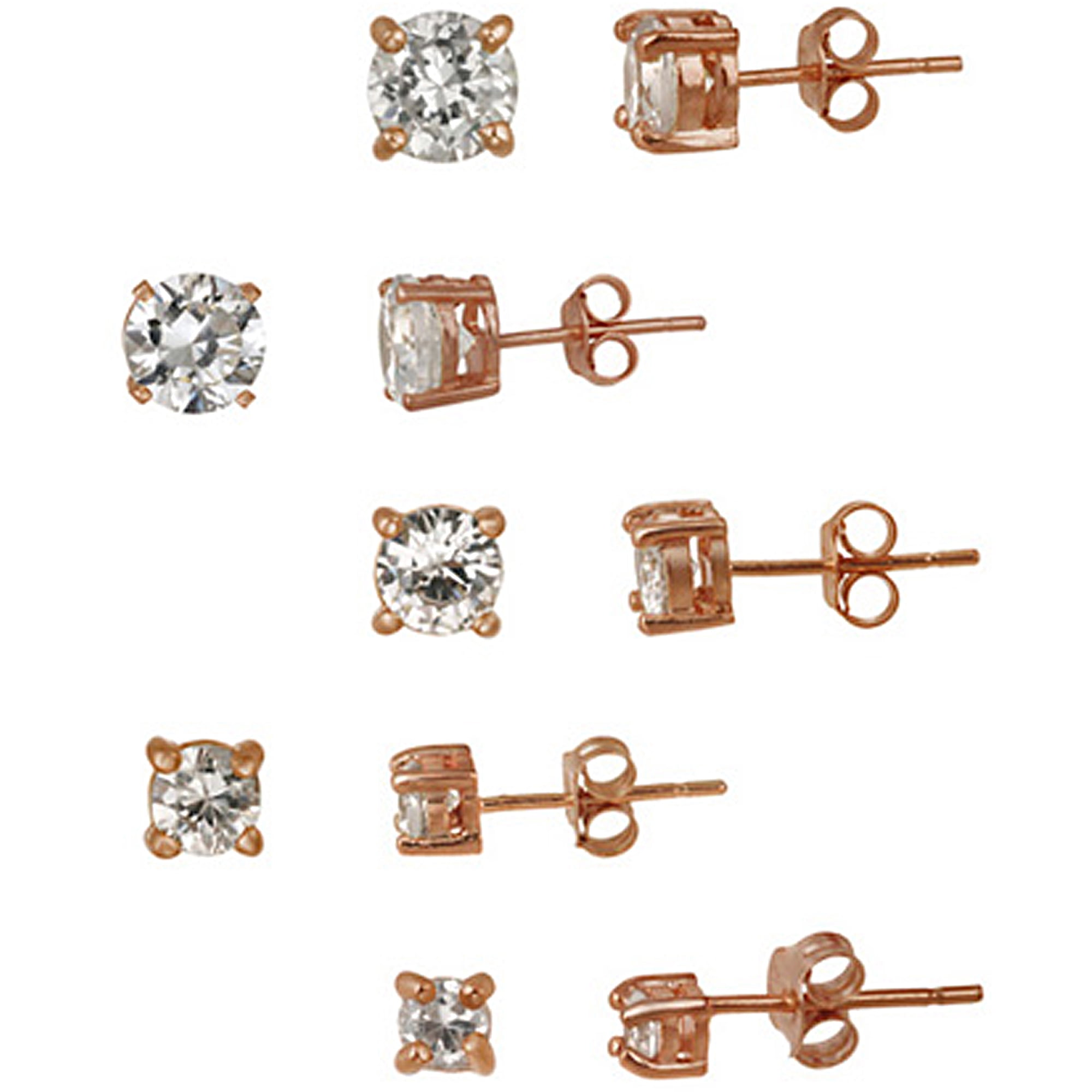 Ioka 14K Yellow Gold CZ Tiny Honey Bee Bumble Bee Screw Back Stud Earrings