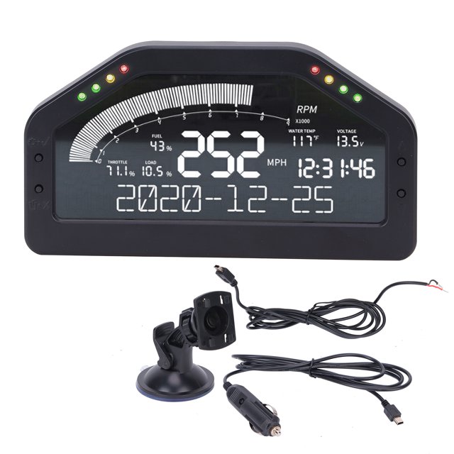 Dash Cluster, Metal Digital Gauge Cluster LCD Screen With 7 Colors For Car For Maintenance Engineer