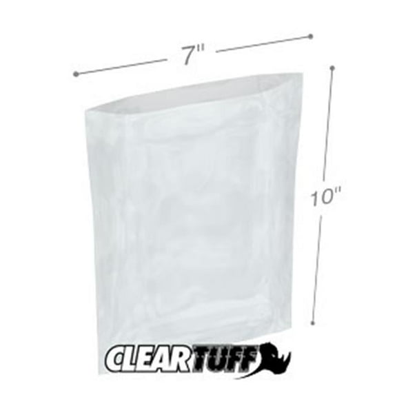 International Plastics PB30710 7 x 10 in. Clear Poly Bags, 0.003 Gauge - Case of 1000