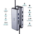 thumbnail image 5 of SSK USB C Laptop Docking Station Dual Monitor HDMI 4K/60Hz Multiport Adapter 11 in 1 USB C Hub, Thunderbolt Dock Triple Display with 2 HDMI+VGA,RJ45 Ethernet,100W PD,3 USB for MacBook,Dell,HP,Lenovo, 5 of 5