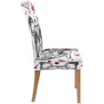 thumbnail image 3 of KXMDXA Traditional Tattoo Flash Bulldog Pug Dog Stretch Chair Cover Protector Seat Slipcover for Dining Room Hotel Wedding Party Set of 4, 3 of 6