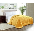 thumbnail image 1 of Alaskan King Comforter Solid Golden 300 GSM Plush Siliconized Microfiber Fill Duvet Insert Box Stiched Quilted Fluffy Soft 600 TC Egyptian Cotton Shell with Piping & Pillowcases, 1 of 8