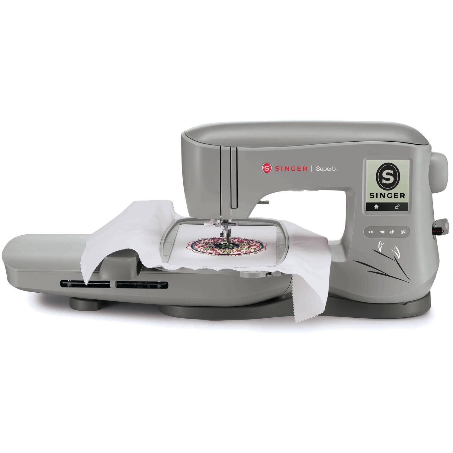 singer superb em200 embroidery machine with 200 designs and 10 25 x 6 embroidery area walmart com