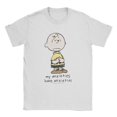 thumbnail image 3 of Camiseta oficial de Peanuts Charlie Brown Anxieties Snoopy para hombre, ropa de algodón, divertida camiseta de manga corta con cuello redondo, camiseta de talla grande, 3 of 5