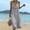 Gray plus size boho maxi dress a1, variant on Women Plus Size V Neck Sleeveless Boho Flowy Spaghetti Strap Maxi Dress Solid Casual Loose Long Dresses Beach, Purple M
