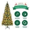 thumbnail image 4 of SUGIFT 6.5ft Pre-Lit Christmas Tree, Hinged Artificial Tree with 200 Lights, 4 of 7