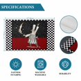 thumbnail image 6 of Red Black Chef Placemats Set of 12, Cartoon Cute Watercolor Cooking Checkered Placemats for Dining Table, Place Mats for Kitchen Tabletop, Waterproof Wipeable Dining Table Mats Set, 6 of 9