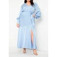 thumbnail image 2 of ELOQUII Women's Plus Size Satin Maxi Dress, 2 of 6