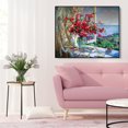 thumbnail image 4 of Kit de pintura por números, paisaje de flores DIY, lienzo, arte al óleo, imagen artesanal Tmvgtek Oficina Multiescena Multifunción, 4 of 9
