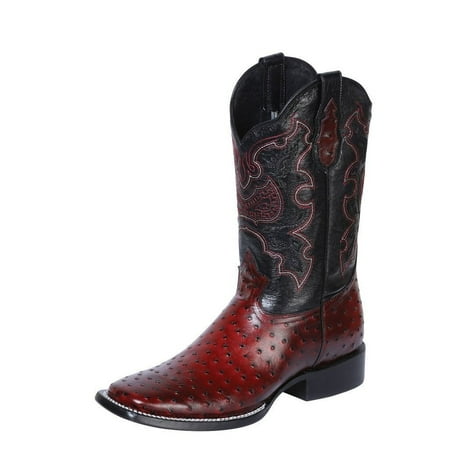 

Ostrich Imit Rodeo Boots For Men El General *BLACK CHERRY-41901*