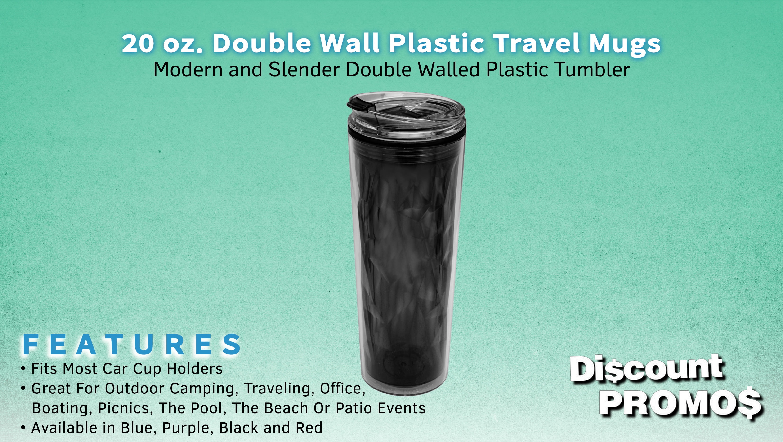 DISCOUNT PROMOS Double Wall Plastic Travel Mugs 18 oz. Set of 10, Bulk Pack  - Perfect for Coffee, So…See more DISCOUNT PROMOS Double Wall Plastic