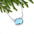 thumbnail image 3 of 2.10 T.C.W Excellent Cushion Cut Aquamarine Gemstone Natural Diamond Wonderful Designer Pendant for her Solid 18K Rose Gold With 18 inches Chain, 3 of 5
