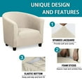 thumbnail image 4 of High Stretch Club Chair Slipcover, Spandex Jacquard Armchair Cover Tub Chair Covers, 4 of 7
