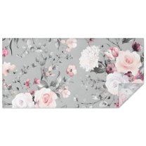 Pioneer Flower Floral Print Pattern Rectangle Tablecloth 60"x120",Waterproof Polyester Rectangle Table Cloth, Wipeable Spillproof Polyester Tablecloth for Dining, Camping, Indoor and Outdoor