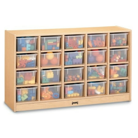 Maplewave 20 Tray Mobile Cubbie With Clear Trays