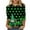 Army Green, variant on St Patty's Day Shirt Women 2026 Casual Plus Size 3/4 Sleeve Irish Clover Shirts Funny Saint Patrick's Tunic Tops