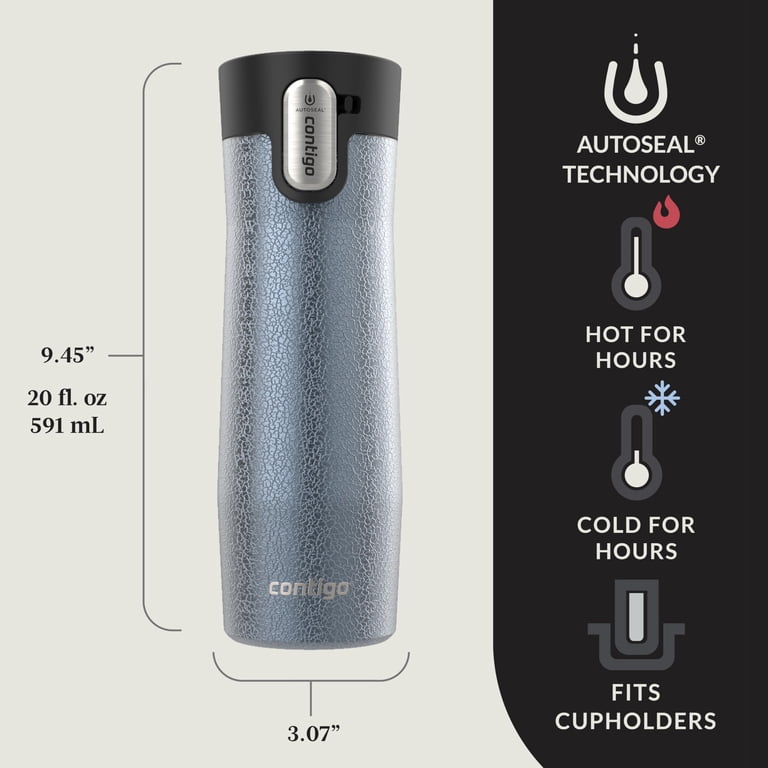Vacuum-Insulated Stainless Steel Travel Mug, 20 oz, 2-Pack photo 2