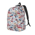 thumbnail image 1 of Disketp London Symbols1 Mochila de Lona Estampada, Mochila Escolar de Viaje Ligera para Estudiantes y Portátil-Medium, 1 of 5
