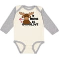 thumbnail image 3 of Inktastic It Moose Be Love with Cute Moose Boys or Girls Long Sleeve Baby Bodysuit, 3 of 5