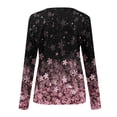 thumbnail image 5 of Camisas de manga larga para mujer, cuello en V, ajuste holgado, túnica de otoño, tops de otoño para mujer Pompotops  FGAJ8360, 5 of 5