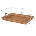 thumbnail image 4 of Kouboo Rattan Serving Tray with Handles for Breakfast, Decorative Tray for Storage, Rectangular Organizer Tray for Coffee Table, Honey Brown, 4 of 21